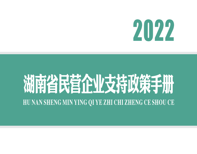 电子书丨湖南省民营企业支持政策手册（...