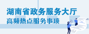 湖南省政务服务大厅高频热点服务事项专栏